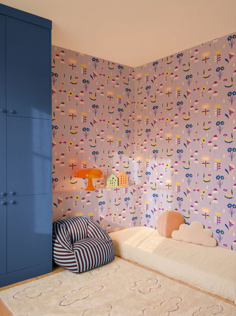 Lush Lilac BB Kids Wallpaper by Coordonné