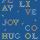 Wordplay Indigo BB Kids Wallpaper by Coordonné