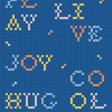 Wordplay Indigo BB Kids Wallpaper by Coordonné
