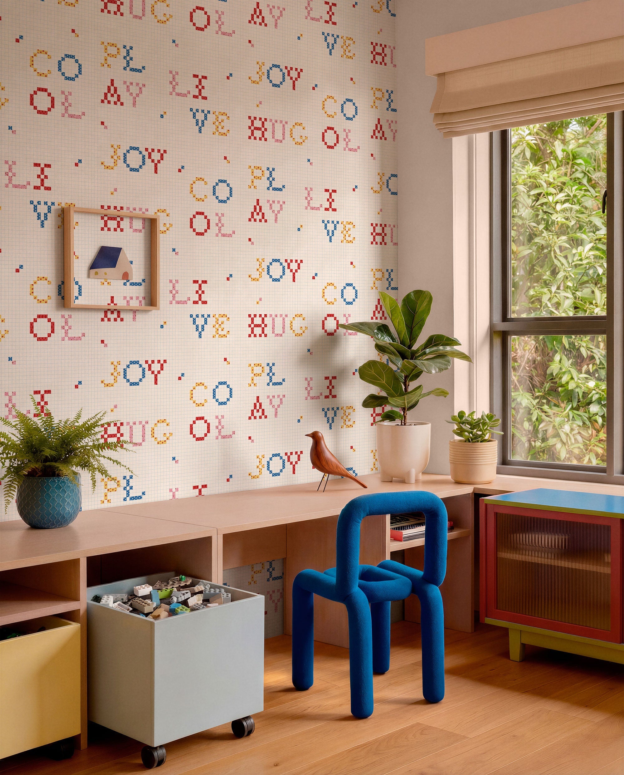 Wordplay Natural BB Kids Wallpaper by Coordonné