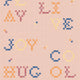 Wordplay Peach BB Kids Wallpaper by Coordonné