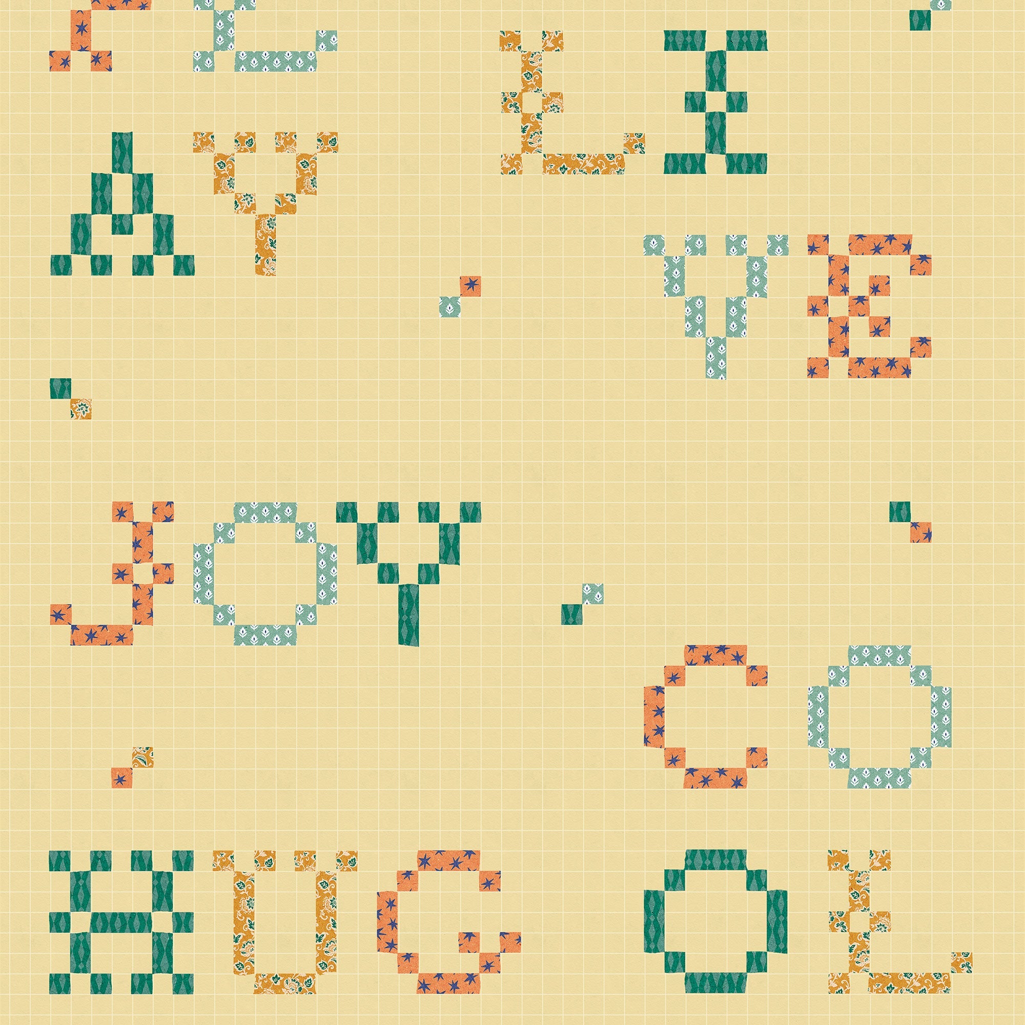 Wordplay Buttercream BB Kids Wallpaper by Coordonné