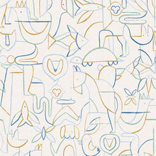 Animalia Indigo BB Kids Wallpaper by Coordonné