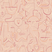 Animalia Peach BB Kids Wallpaper by Coordonné