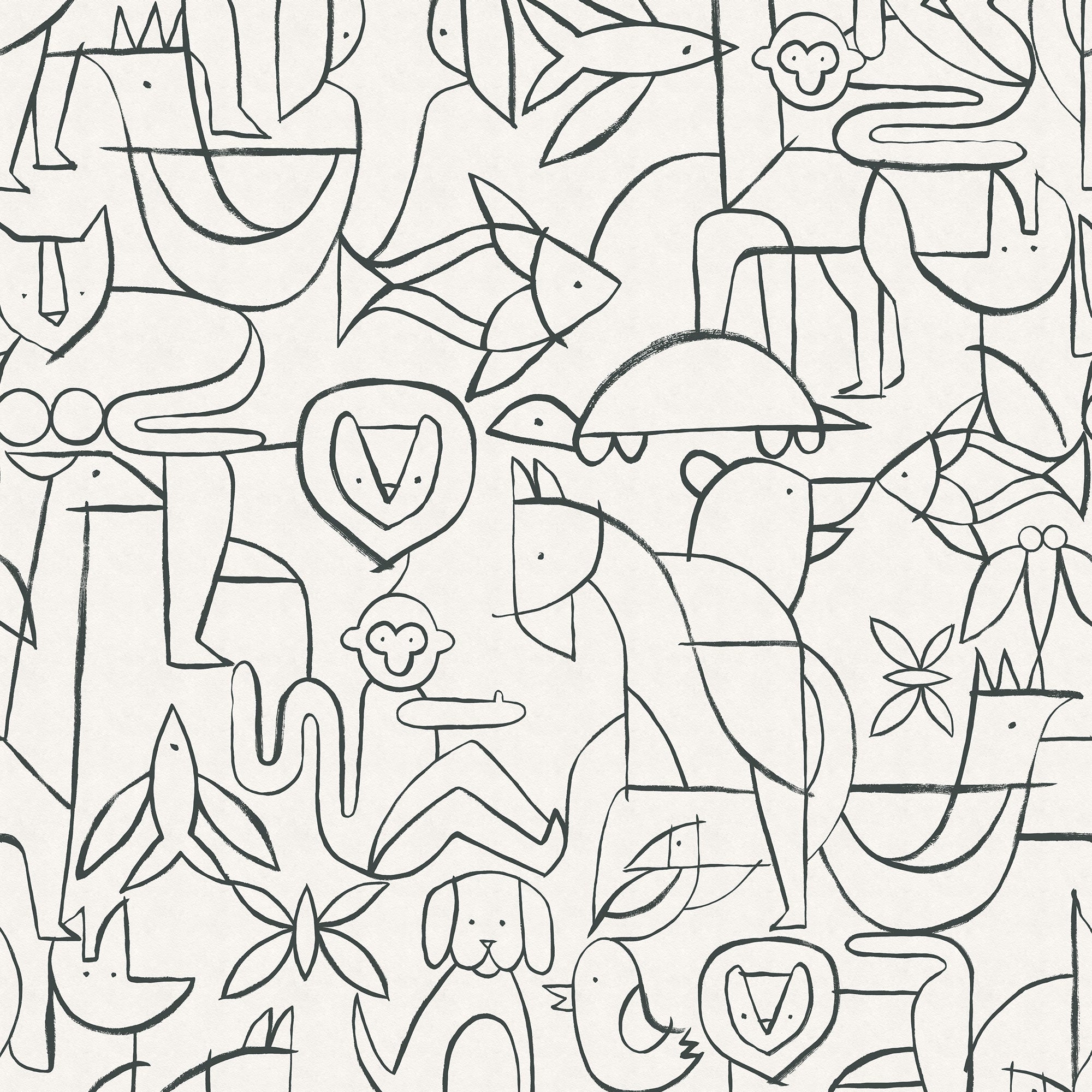Animalia Blackboard BB Kids Wallpaper by Coordonné