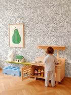Animalia Blackboard BB Kids Wallpaper by Coordonné