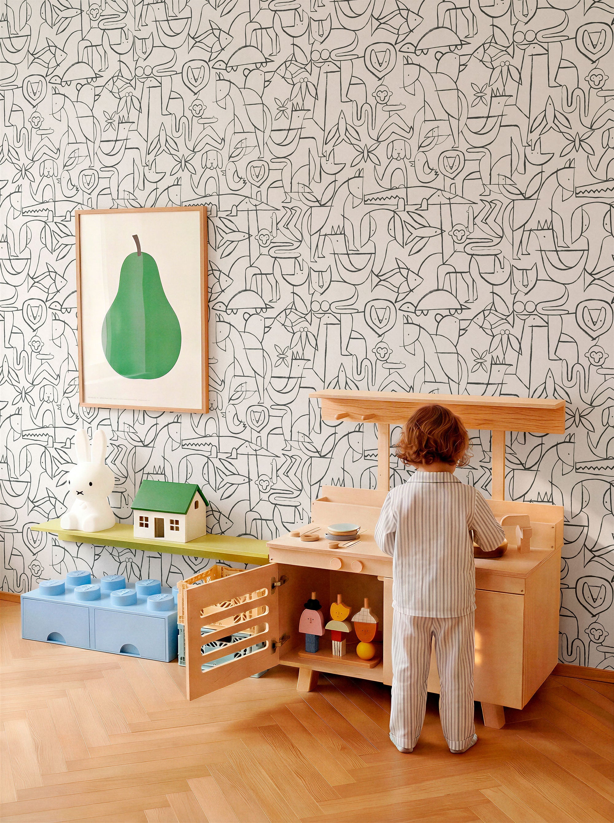 Animalia Blackboard BB Kids Wallpaper by Coordonné