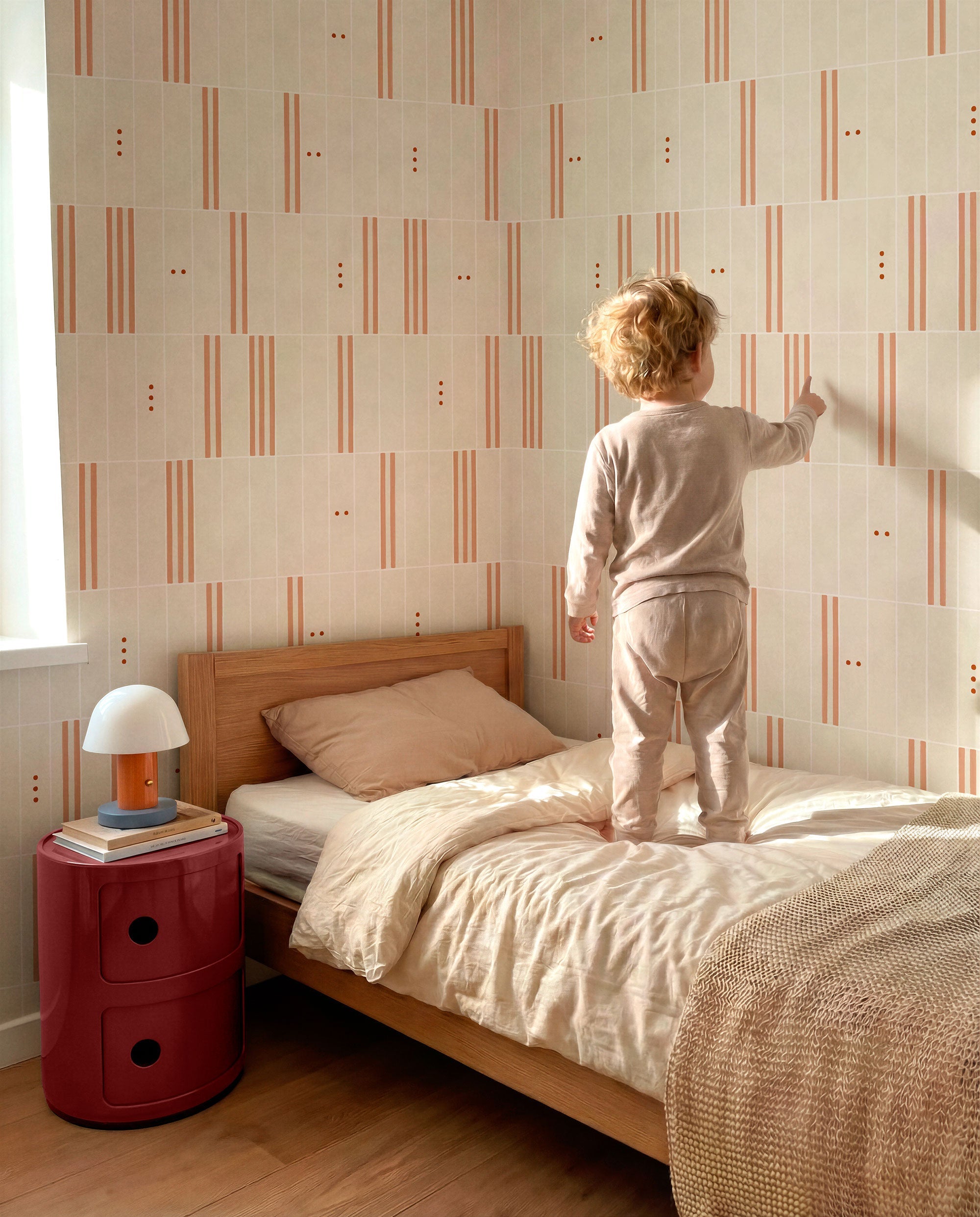 PlayBlocks Peach BB Kids Wallpaper by Coordonné