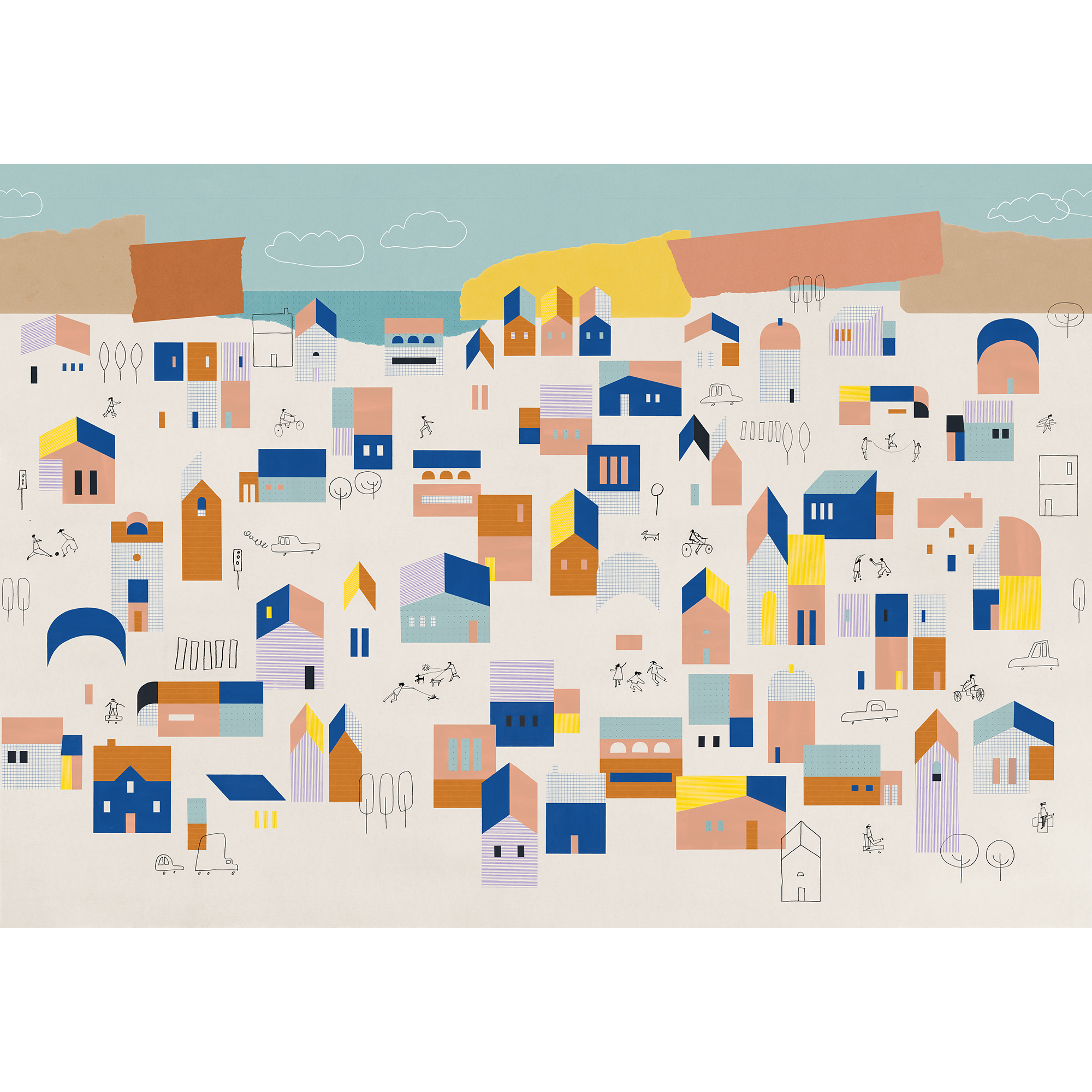 Hometown Peach BB Kids Mural by Coordonné (400x280cm)