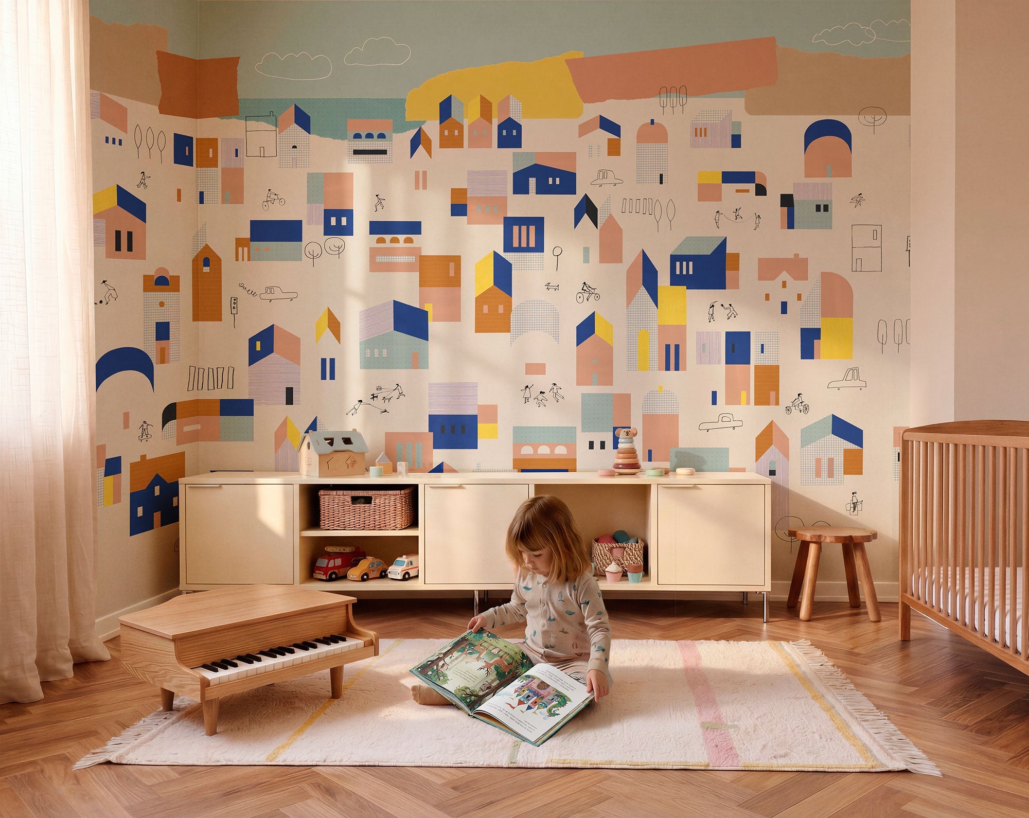 Hometown Peach BB Kids Mural by Coordonné (400x280cm)