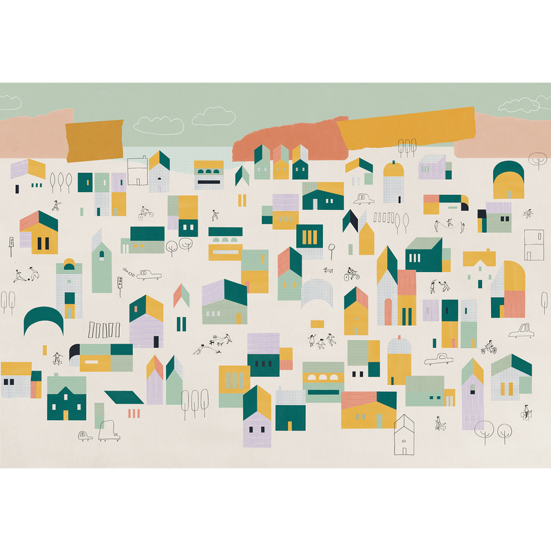 Hometown Lilac BB Kids Mural by Coordonné (400x280cm)