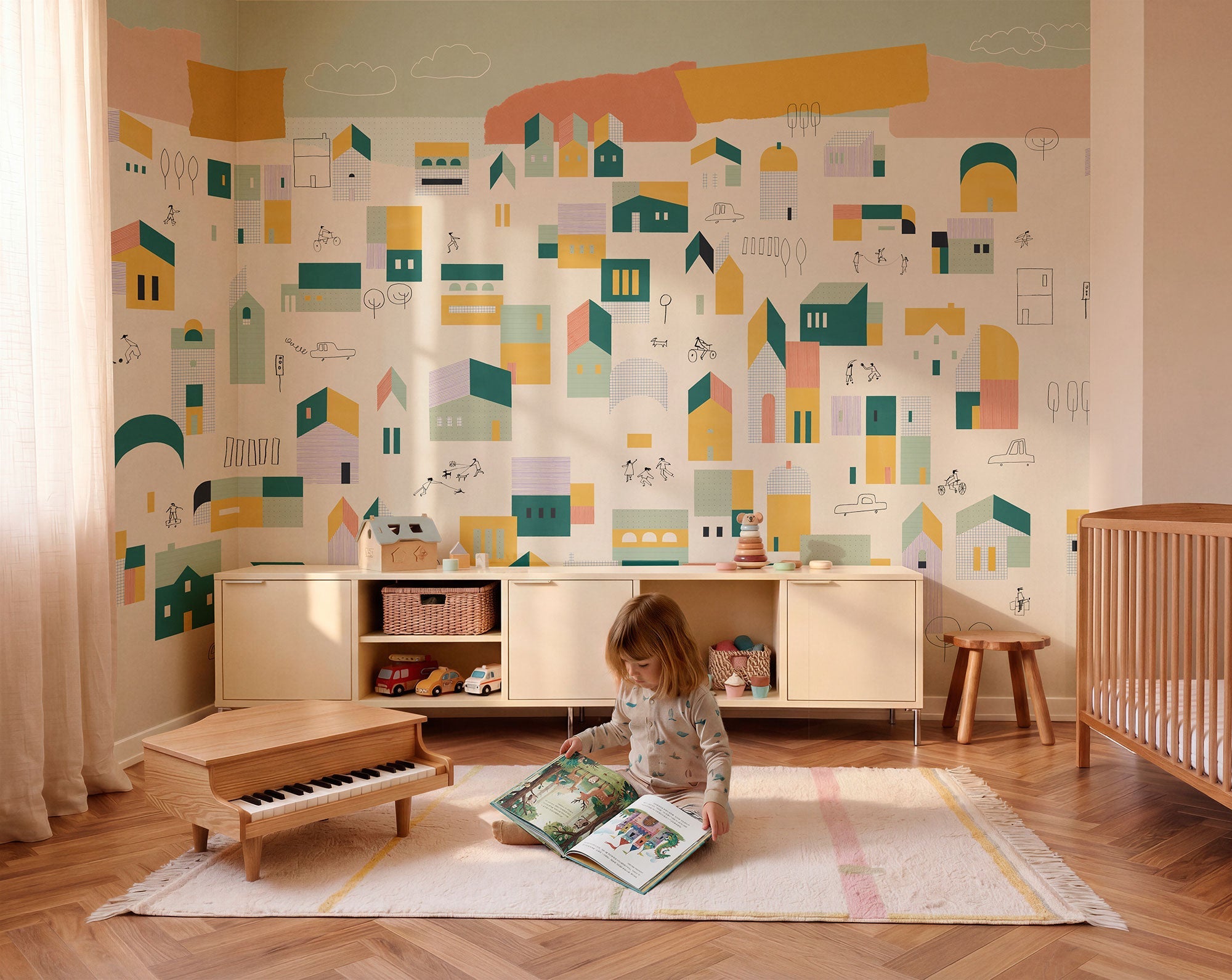 Hometown Lilac BB Kids Mural by Coordonné (400x280cm)