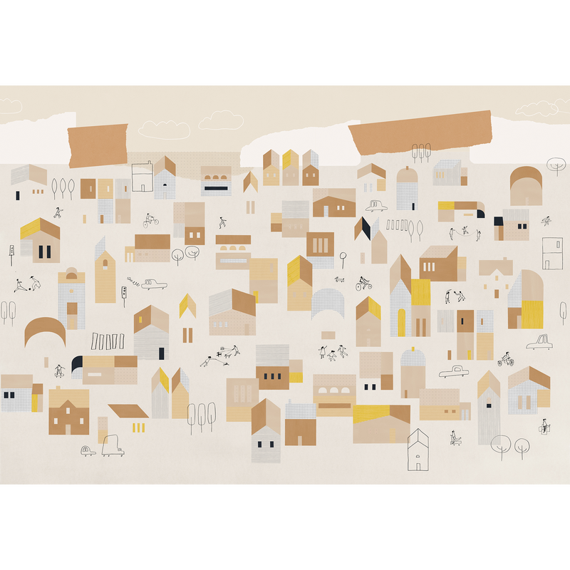 Hometown Natural BB Kids Mural by Coordonné (400x280cm)