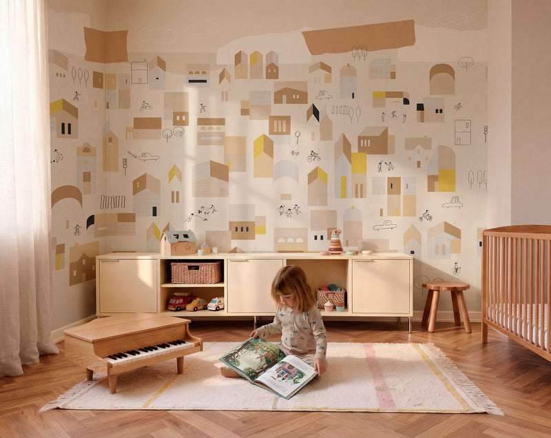 Hometown Natural BB Kids Mural by Coordonné (400x280cm)