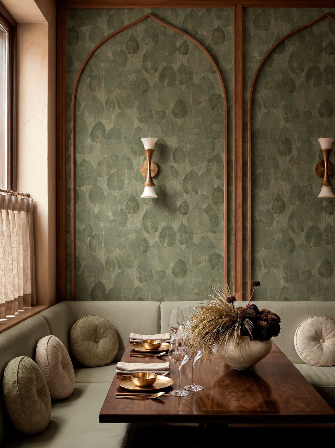 D00437 Suman Pistachio Kala Wallpaper by Coordonné - room