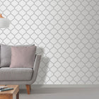 8896 Crystal Trellis Silver Grey Wallpaper By Debona