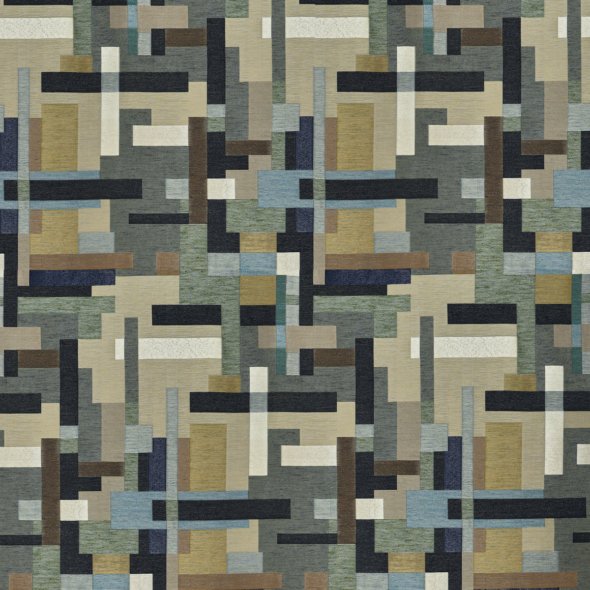 Pavia Place Abyss Thomas Lavin Fabric by Coraggio — flat