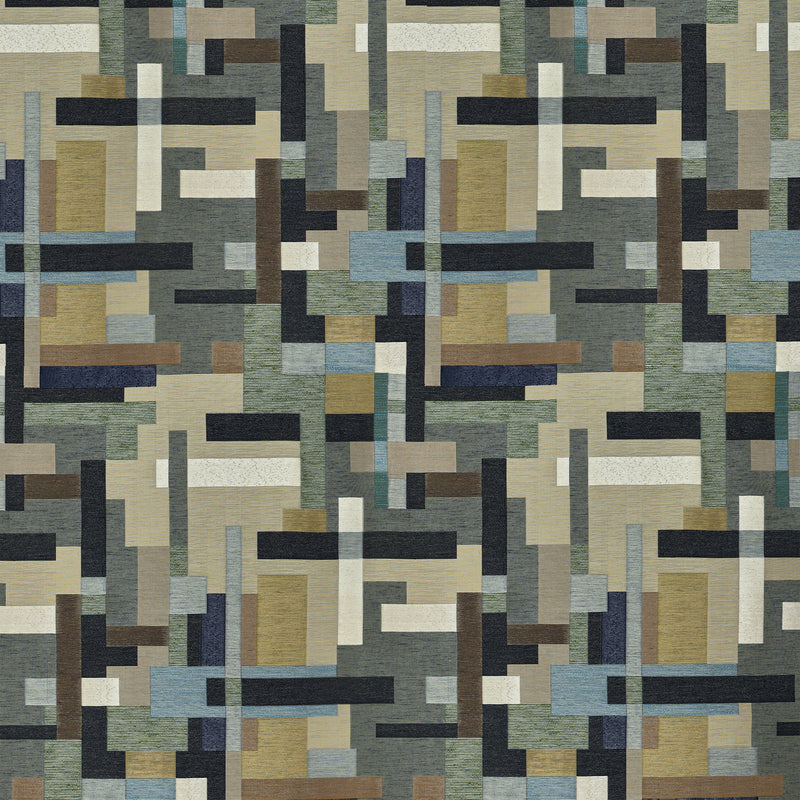 Pavia Place Abyss Thomas Lavin Fabric by Coraggio — flat