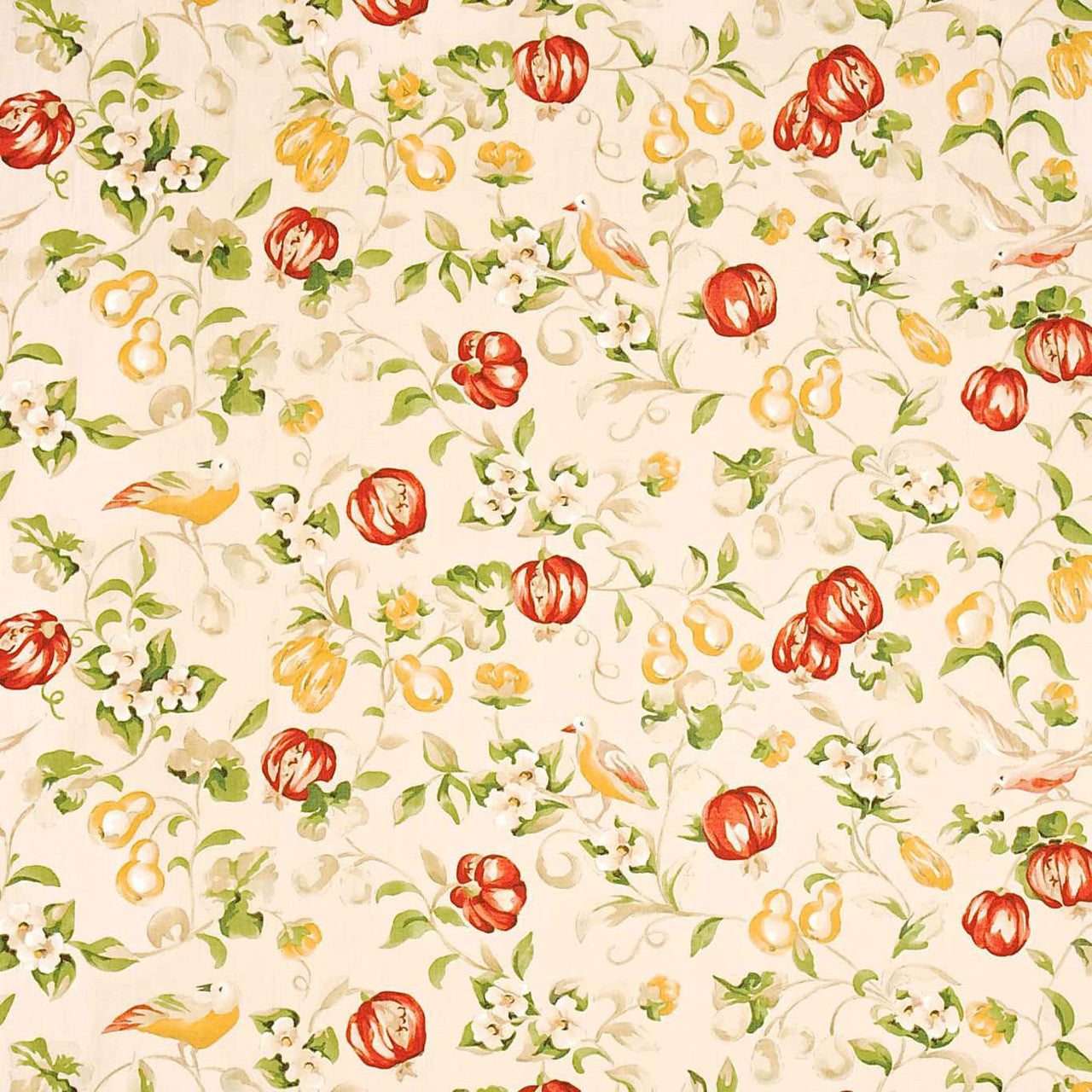 DAPGPE205 Pear & Pomegranate One Sixty Lemon/Vermillion Fabric by Sanderson