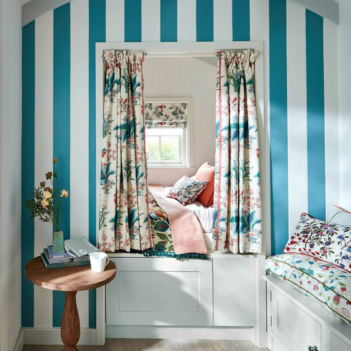 Enys Garden Arboretum Blush Jade Fabric by Sanderson