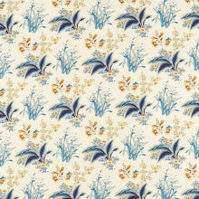 227063 Enys Garden Arboretum Indigo and Primrose Fabric by Sanderson