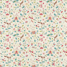 227067 Aril's Garden Arboretum Blue Clay and Pink Fabric by Sanderson