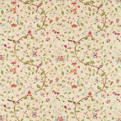 Aril's Garden Arboretum Olive and Mulberry Fabric by Sanderson