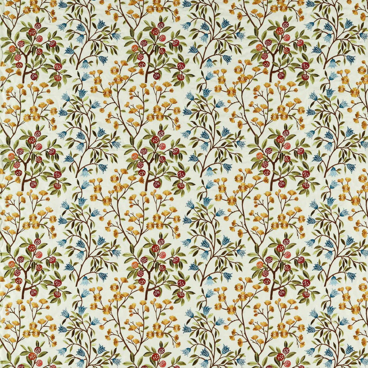 237314 Foraging Embroidery Arboretum Rowan Berry Fabric by Sanderson