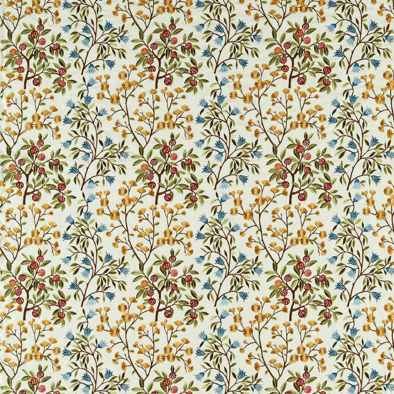 237314 Foraging Embroidery Arboretum Rowan Berry Fabric by Sanderson
