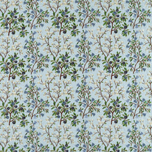 237316 Foraging Embroidery Arboretum Dawn Blue Fabric by Sanderson