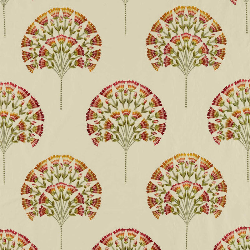 237317 Wild Tulip Arboretum Amber and Cream Fabric by Sanderson