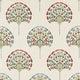 Wild Tulip Arboretum Cranberry and Ivory Fabric by Sanderson