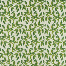237321 Oaknut Stripe Arboretum Botanical Green Fabric by Sanderson