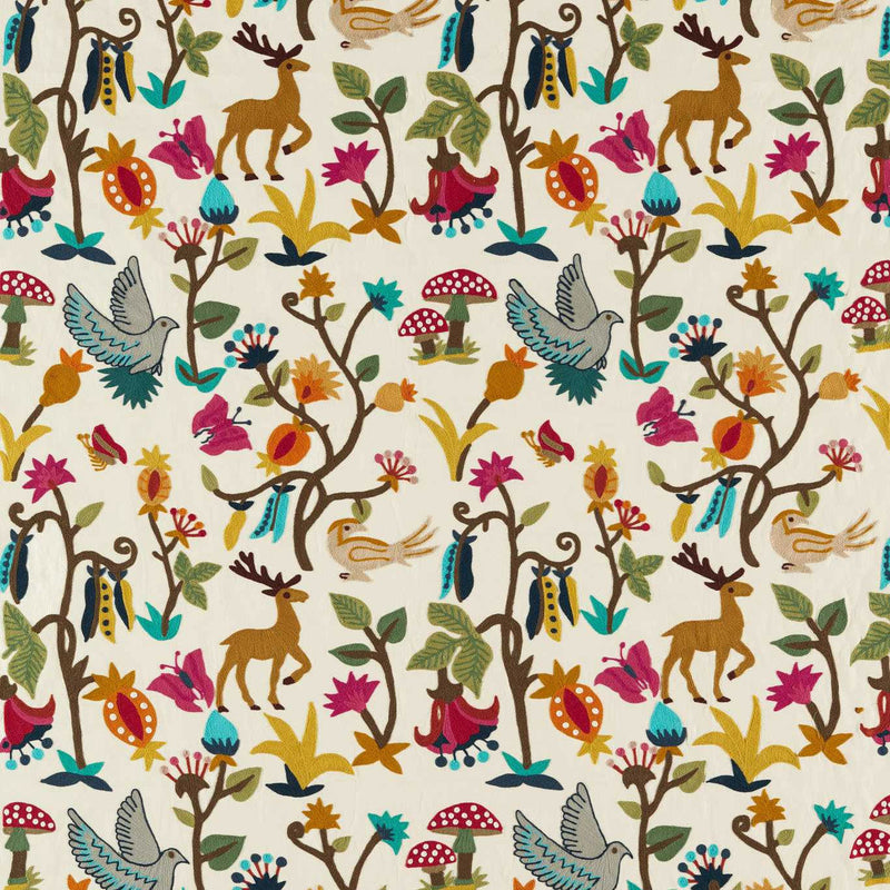 237324 Forest of Dean Arboretum Brights Multi Fabric by Sanderson