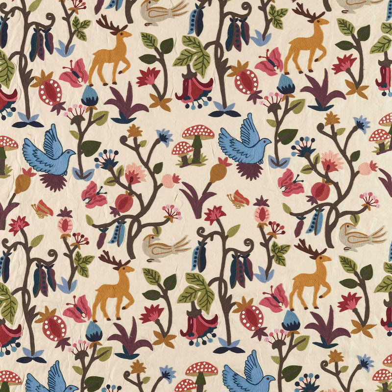 237325 Forest of Dean Arboretum Mulberry Multi Fabric by Sanderson