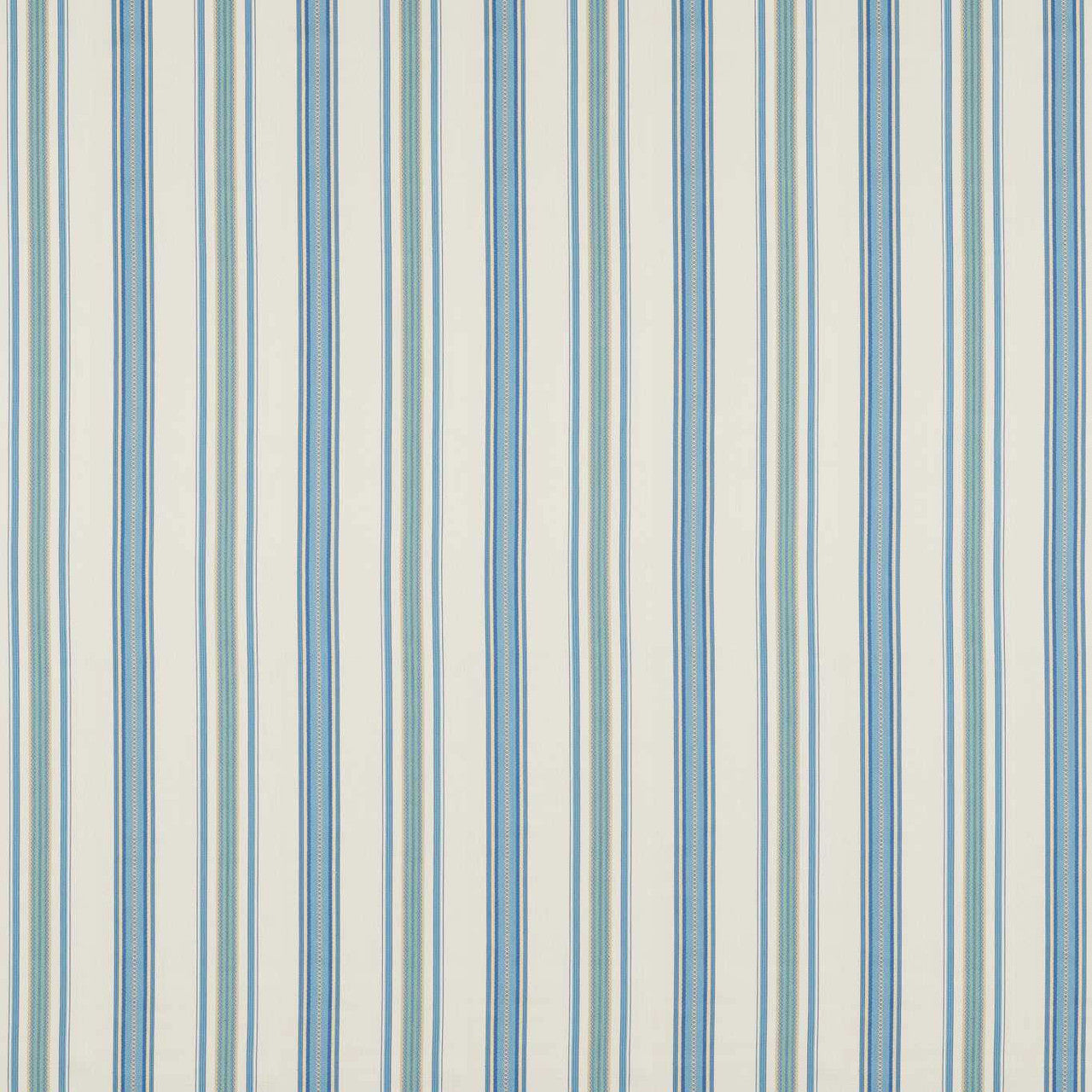237328 Valley Stripe Arboretum Indigo and Ivory Fabric by Sanderson