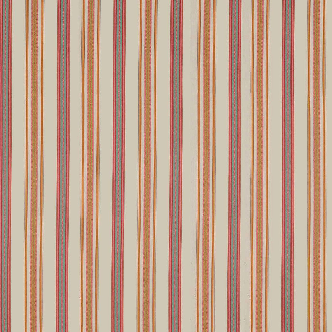 237329 Valley Stripe Arboretum Rowan Berry and Cream Fabric by Sanderson