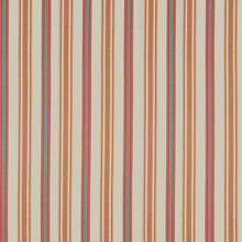 237329 Valley Stripe Arboretum Rowan Berry and Cream Fabric by Sanderson