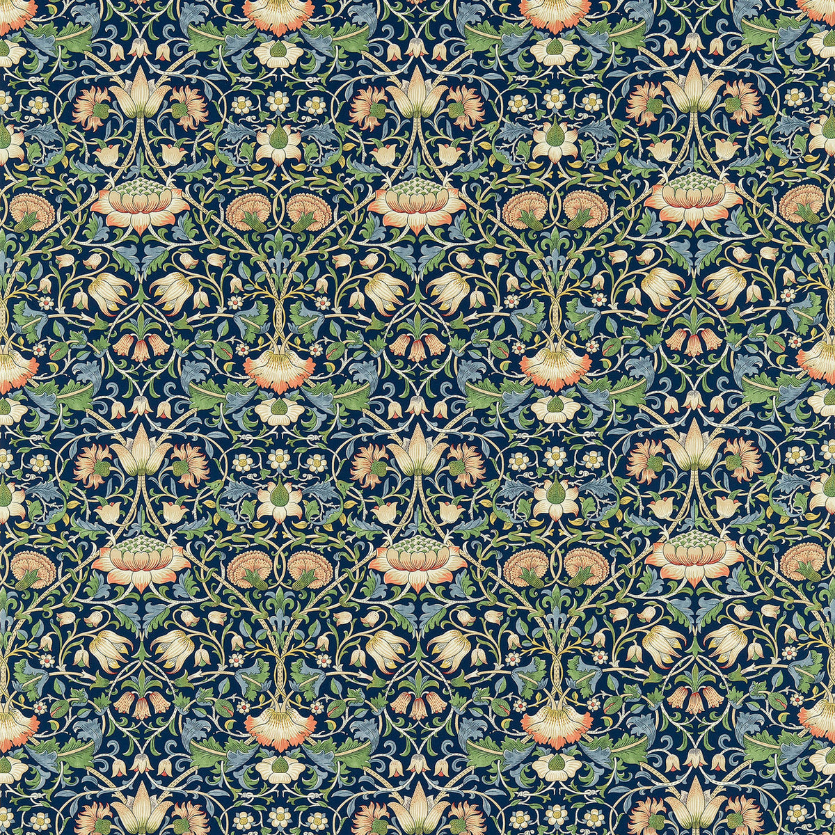 Lodden Archive II Prints Indigo/Mineral Fabric by Morris & Co
