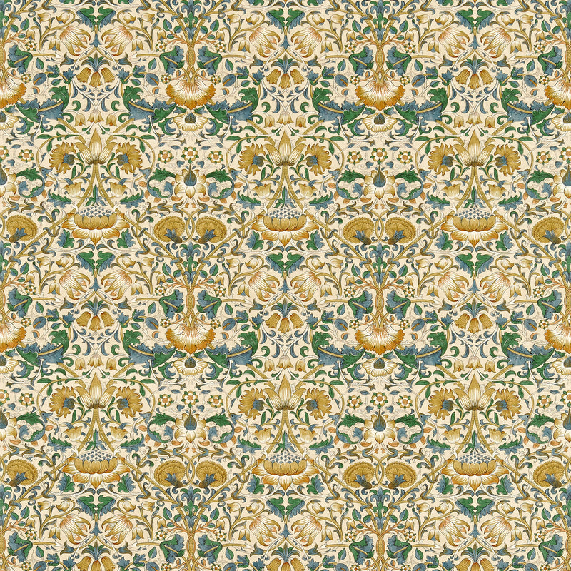 222522 Lodden Morris & Friends Manilla and Bayleaf Fabric by Morris & Co