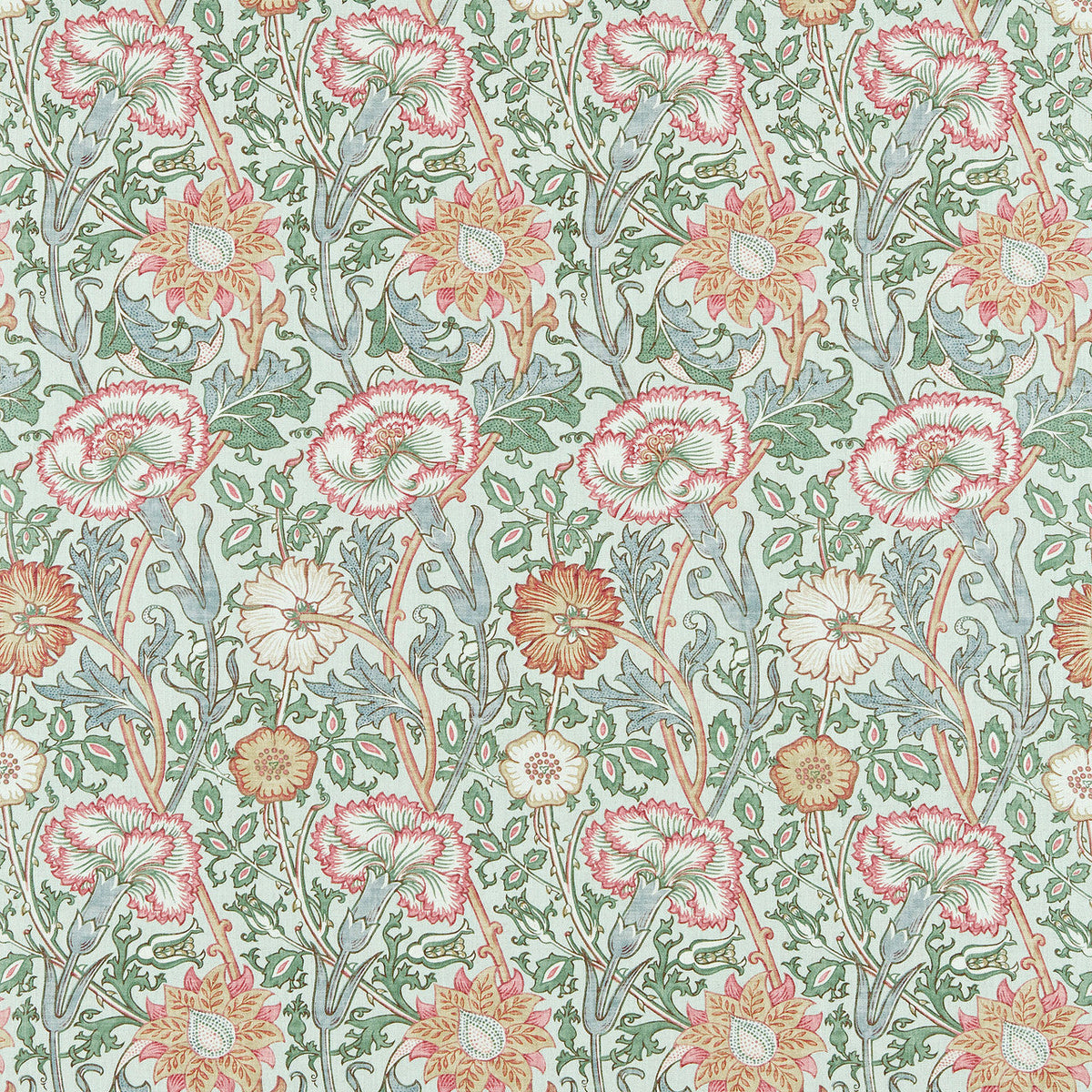 Pink & Rose Archive II Prints Eggshell/Rose Fabric by Morris & Co