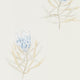 Protea Flower Curios China Blue/Canvas Wallpaper by Sanderson