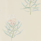 216329 Protea Flower Curios Russet/Green Wallpaper by Sanderson