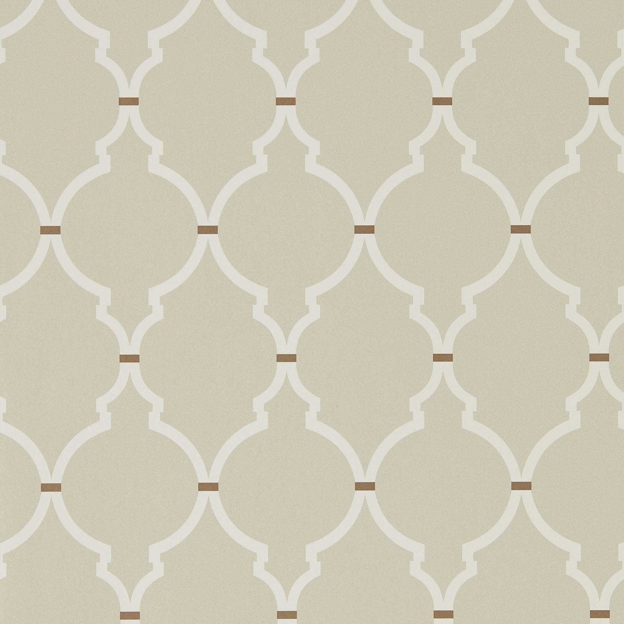 216337 Empire Trellis Curios Linen/Cream Wallpaper by Sanderson