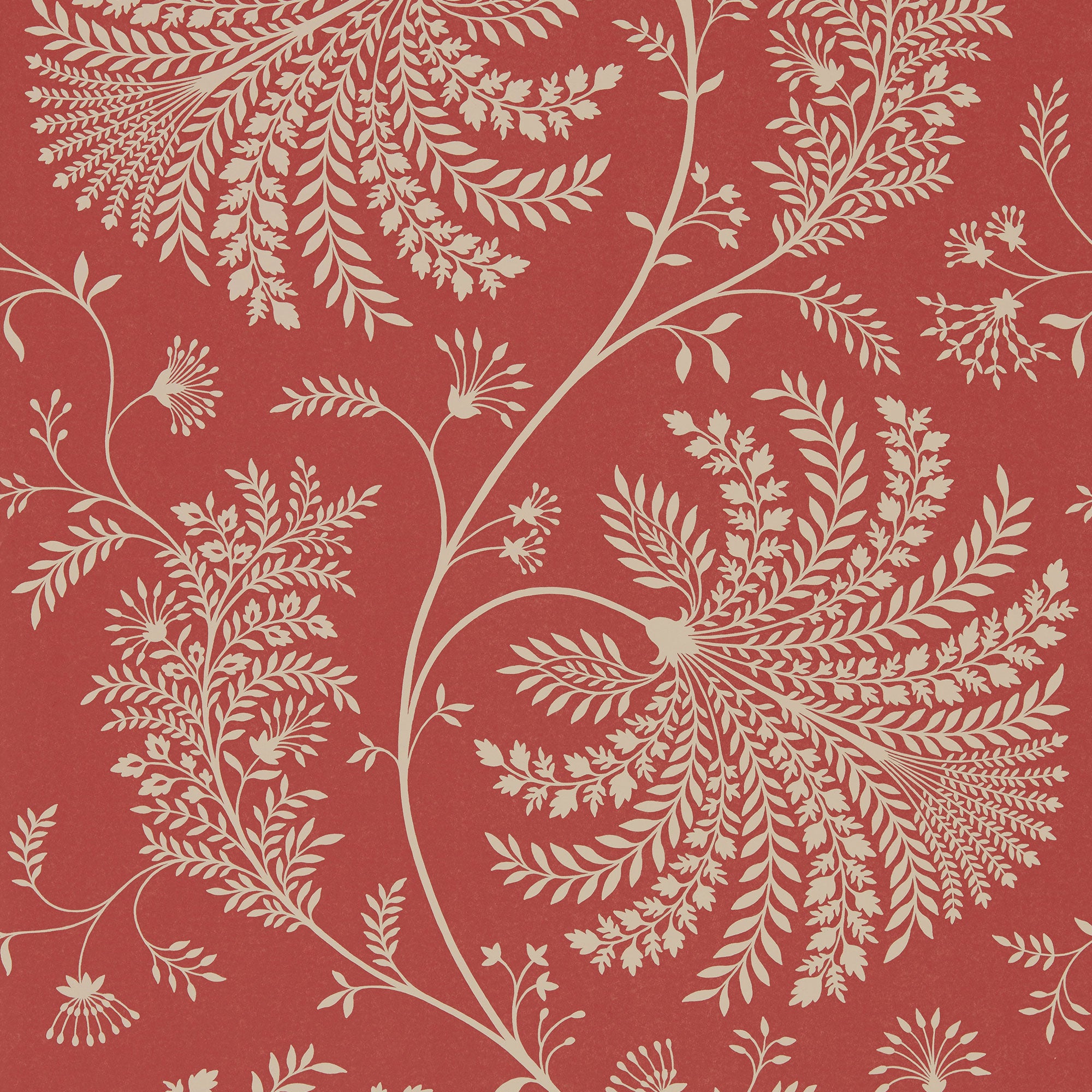 216339 Mapperton Curios Russet/Cream Wallpaper by Sanderson
