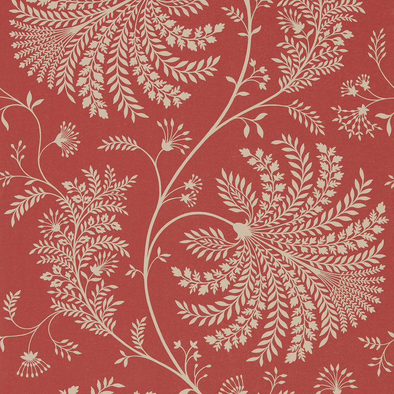 216339 Mapperton Curios Russet/Cream Wallpaper by Sanderson