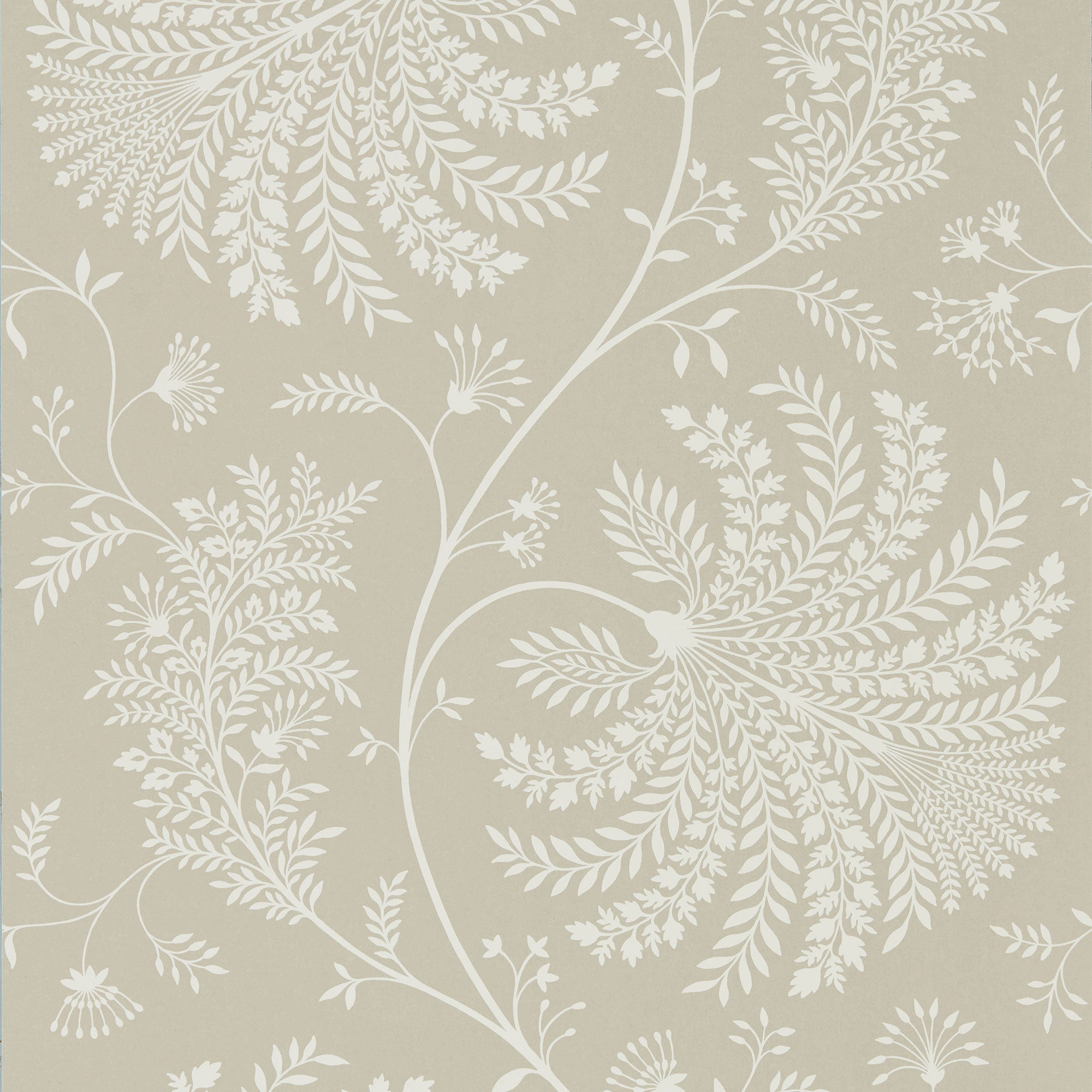 216342 Mapperton Curios Linen/Cream Wallpaper by Sanderson