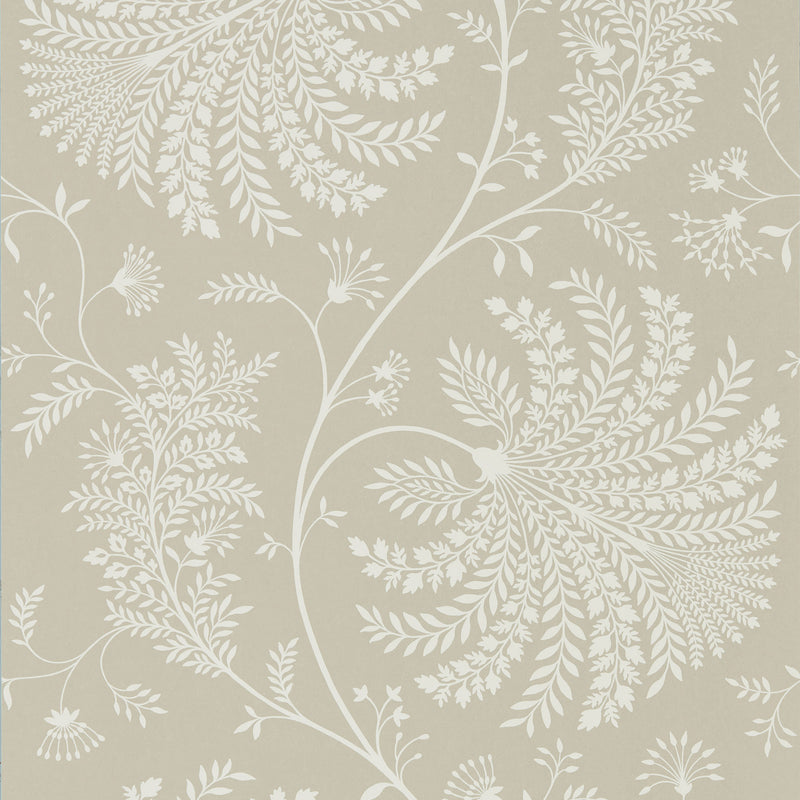 216342 Mapperton Curios Linen/Cream Wallpaper by Sanderson