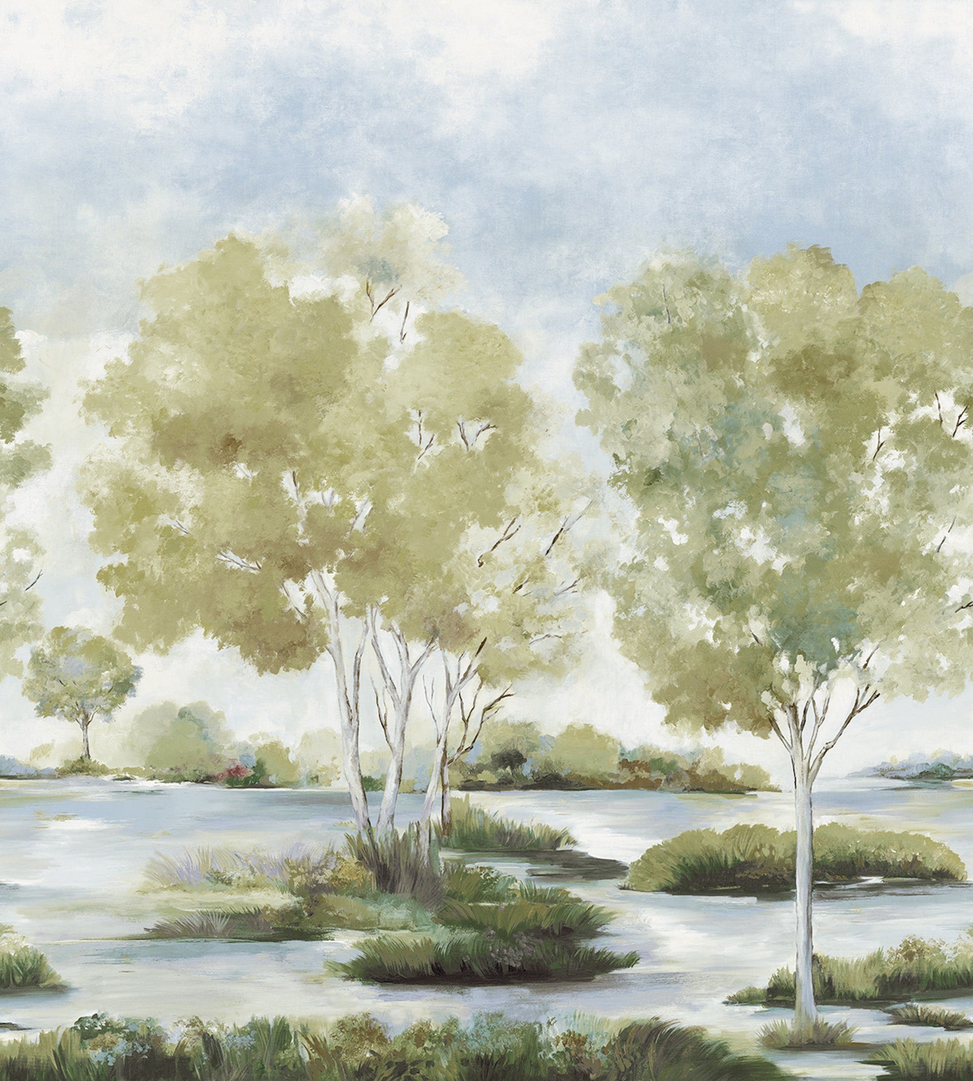 DB30204M Savannah Mural Green Wallpaper by Galerie