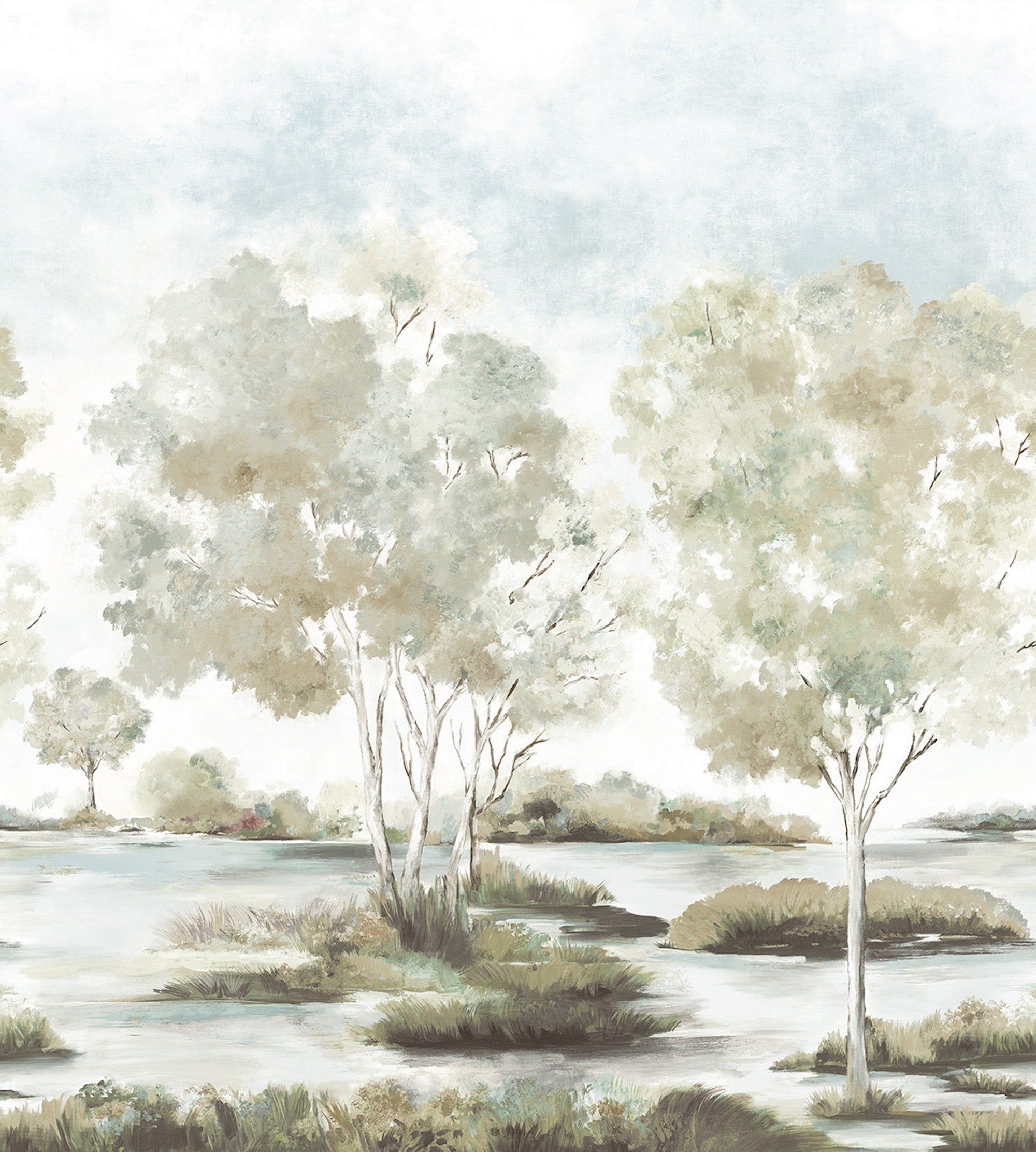 Savannah Mural Beige Daisy Bennett Wallpaper by Galerie